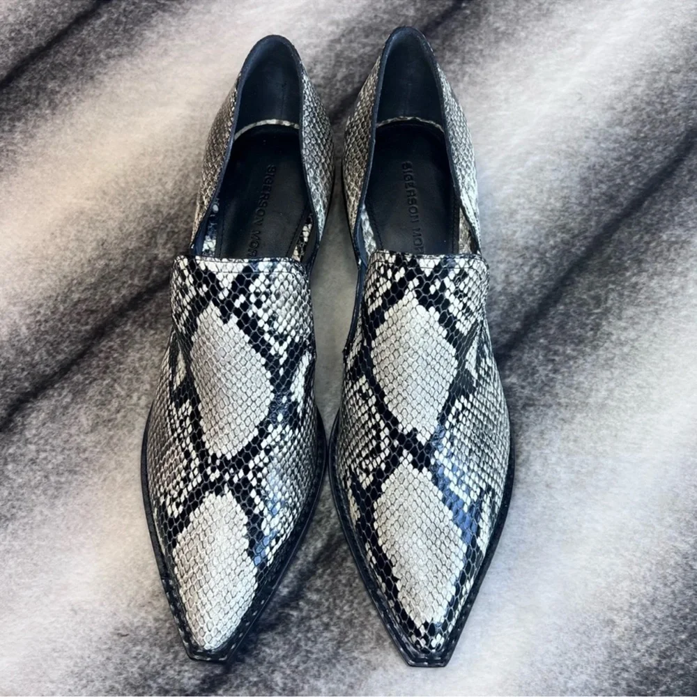 Sigerson Morrison Tabitha Snakeskin Print Cutout Bootie Boots
